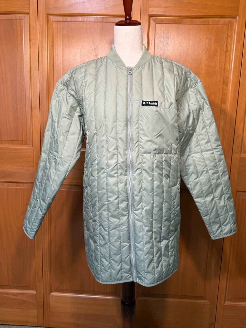 Columbia Peony Park Green Quilted Overshirt Puffer Jacket - Picture 2 of 13